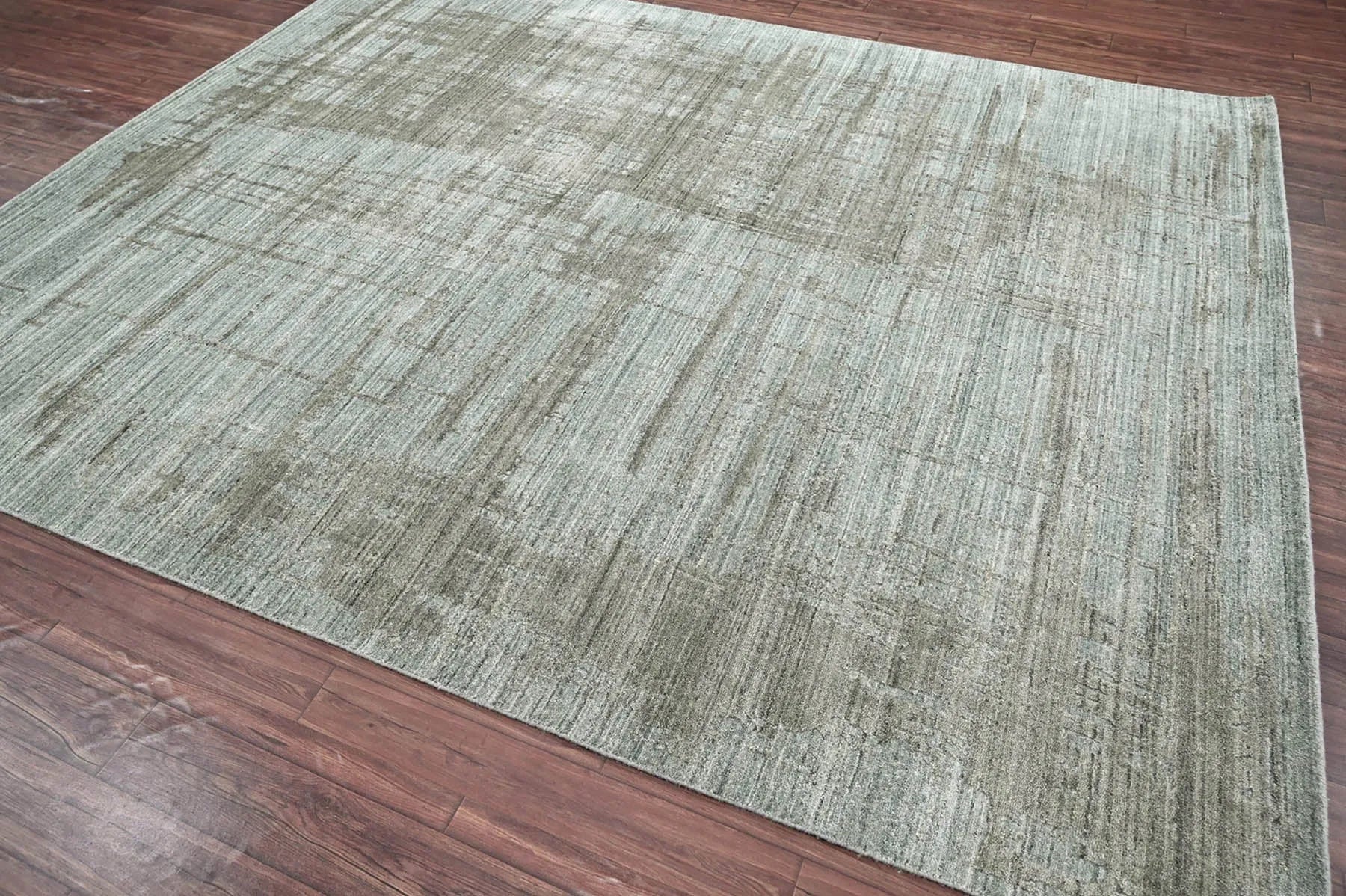 8x10 Gray LoomBloom Hand Knotted Modern & Contemporary Textured Tibetan 100% Wool Oriental Area Rug-3