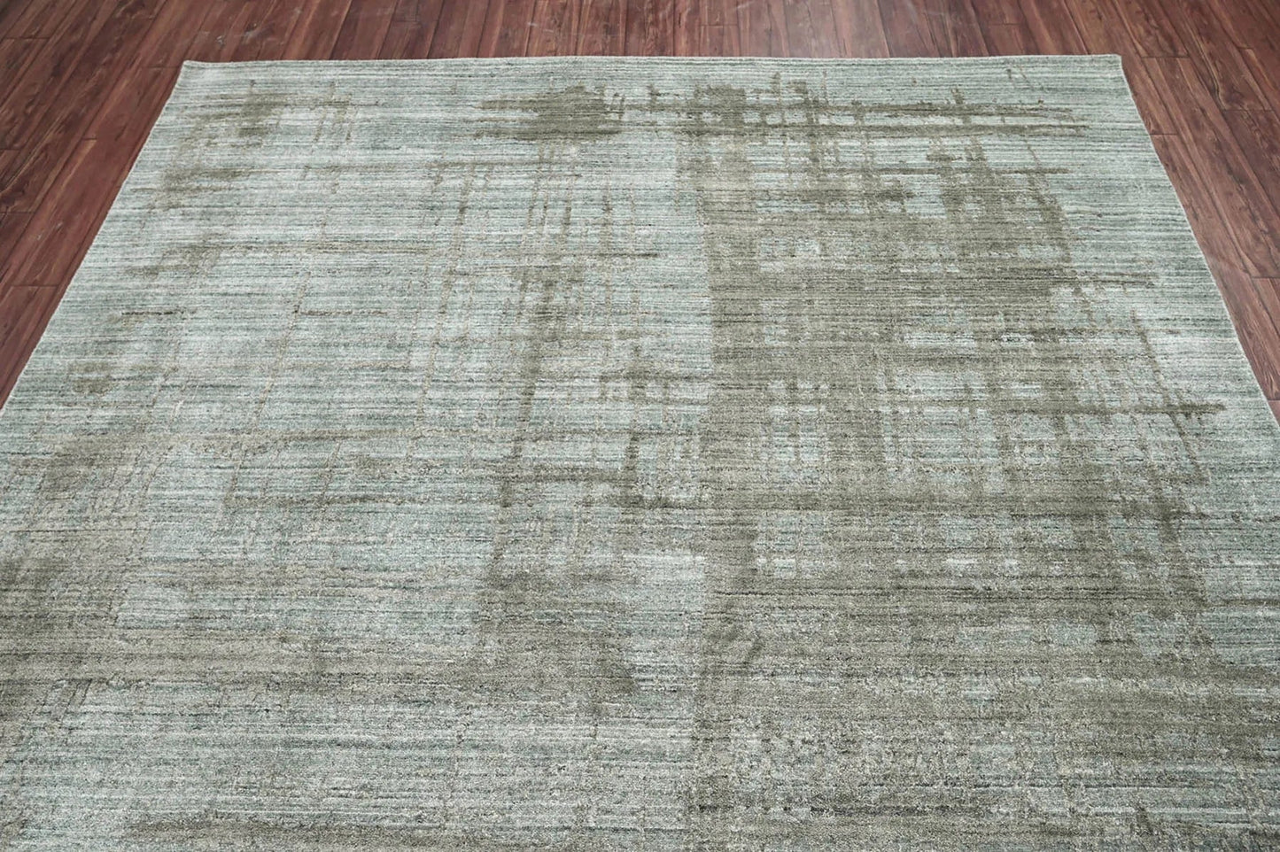 8x10 Gray LoomBloom Hand Knotted Modern & Contemporary Textured Tibetan 100% Wool Oriental Area Rug-4