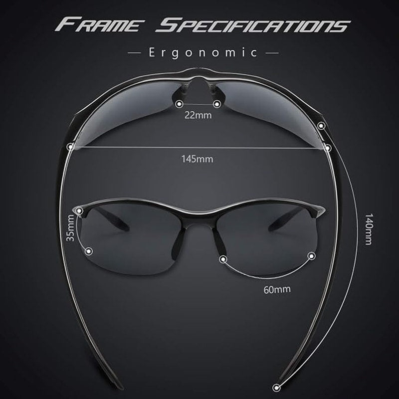 New MaxJuli Black Polarized Shock Resistant Flexible Athletic Sports Sunglasses