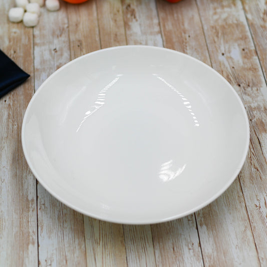 White Round Deep Plate 10" inch | 25.5 Cm-0
