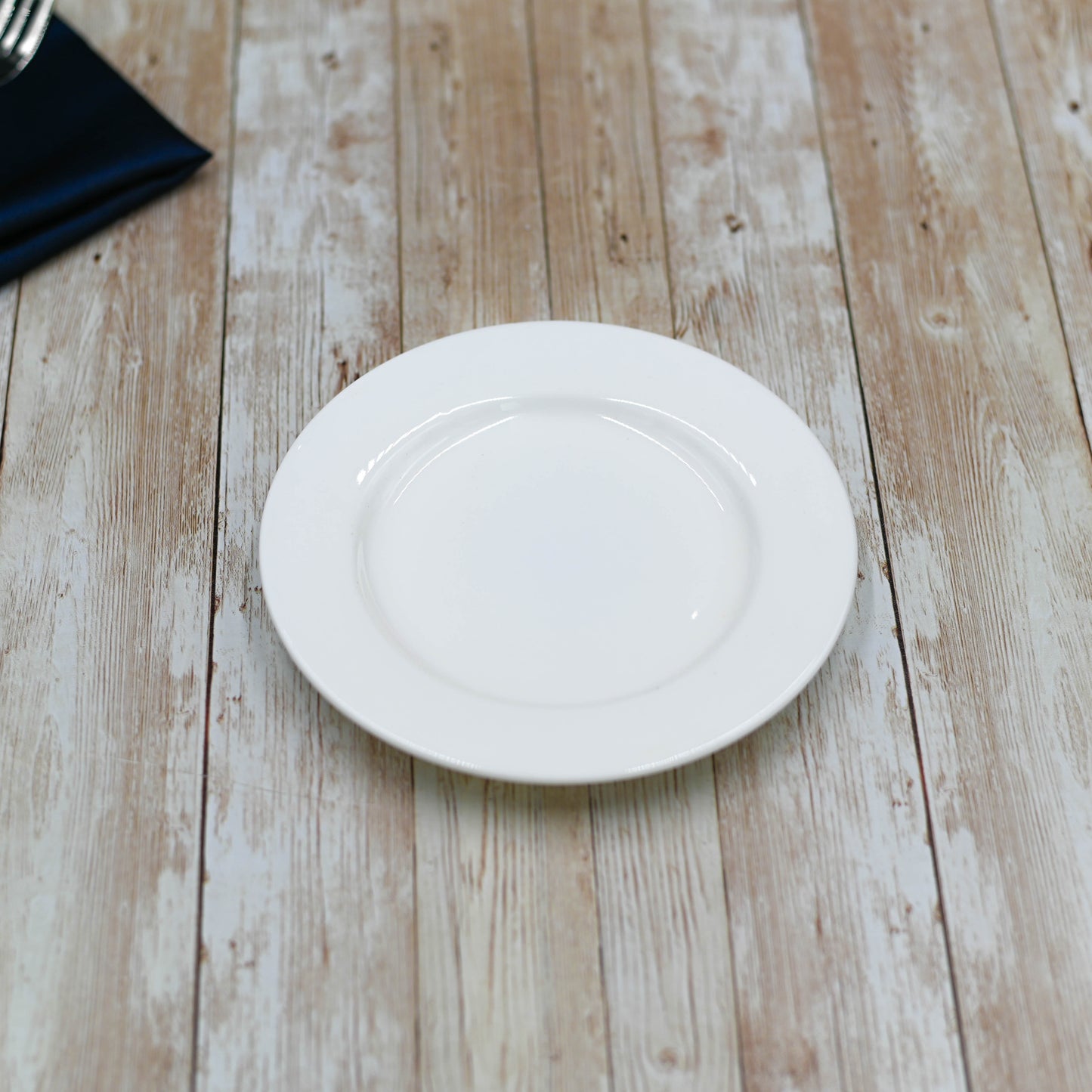 Set Of 12 Professional Rolled Rim White Bread Plate 6" inch | 15 Cm-0
