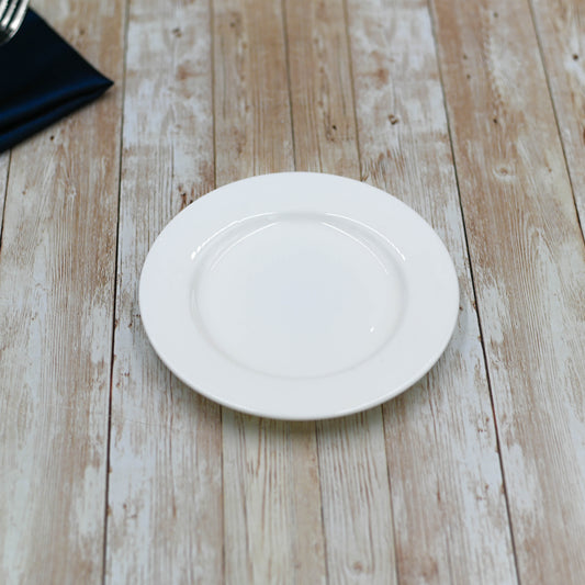 Set Of 12 Professional Rolled Rim White Bread Plate 6" inch | 15 Cm-0