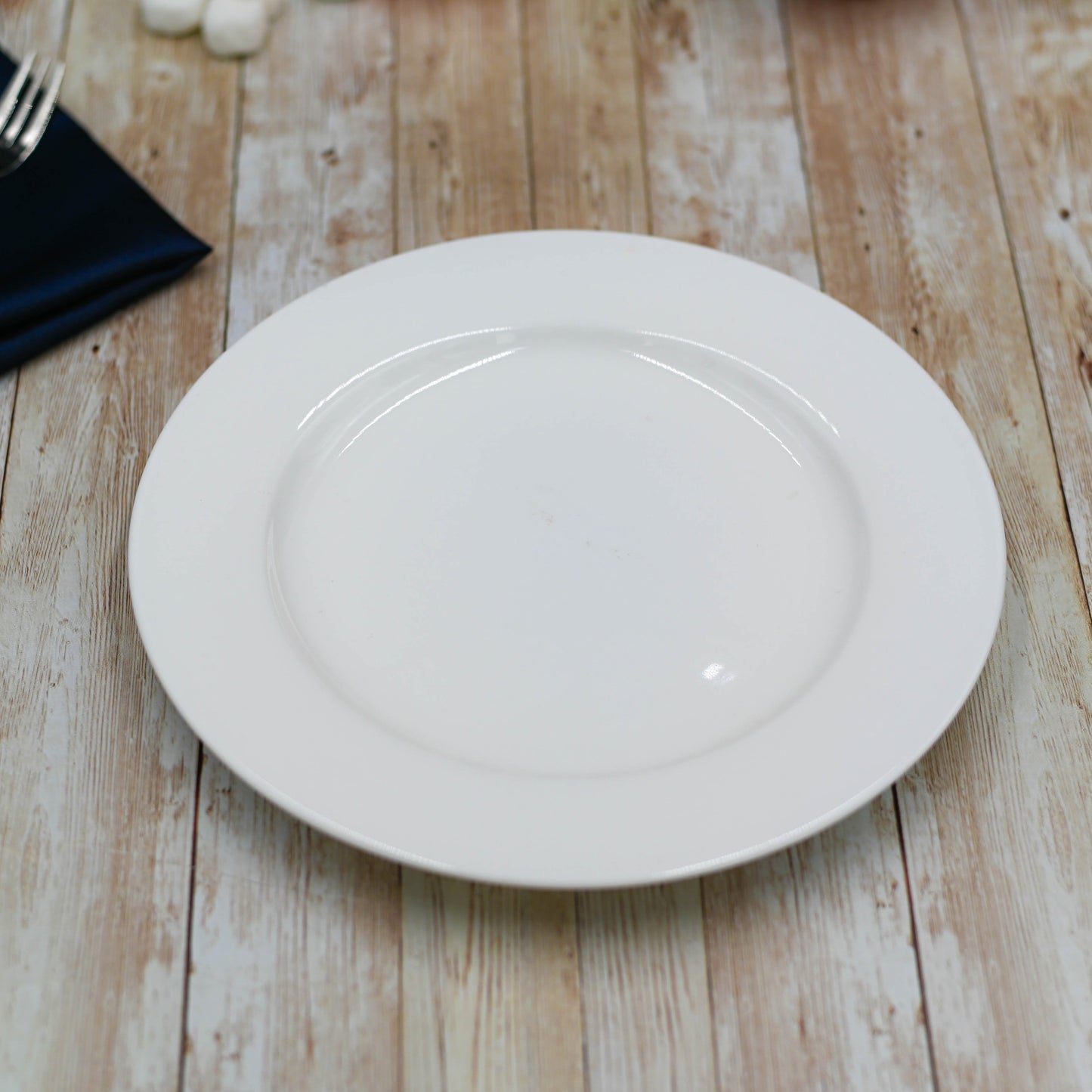 Professional Rolled Rim White Dinner Plate 9" inch | 23 Cm-0