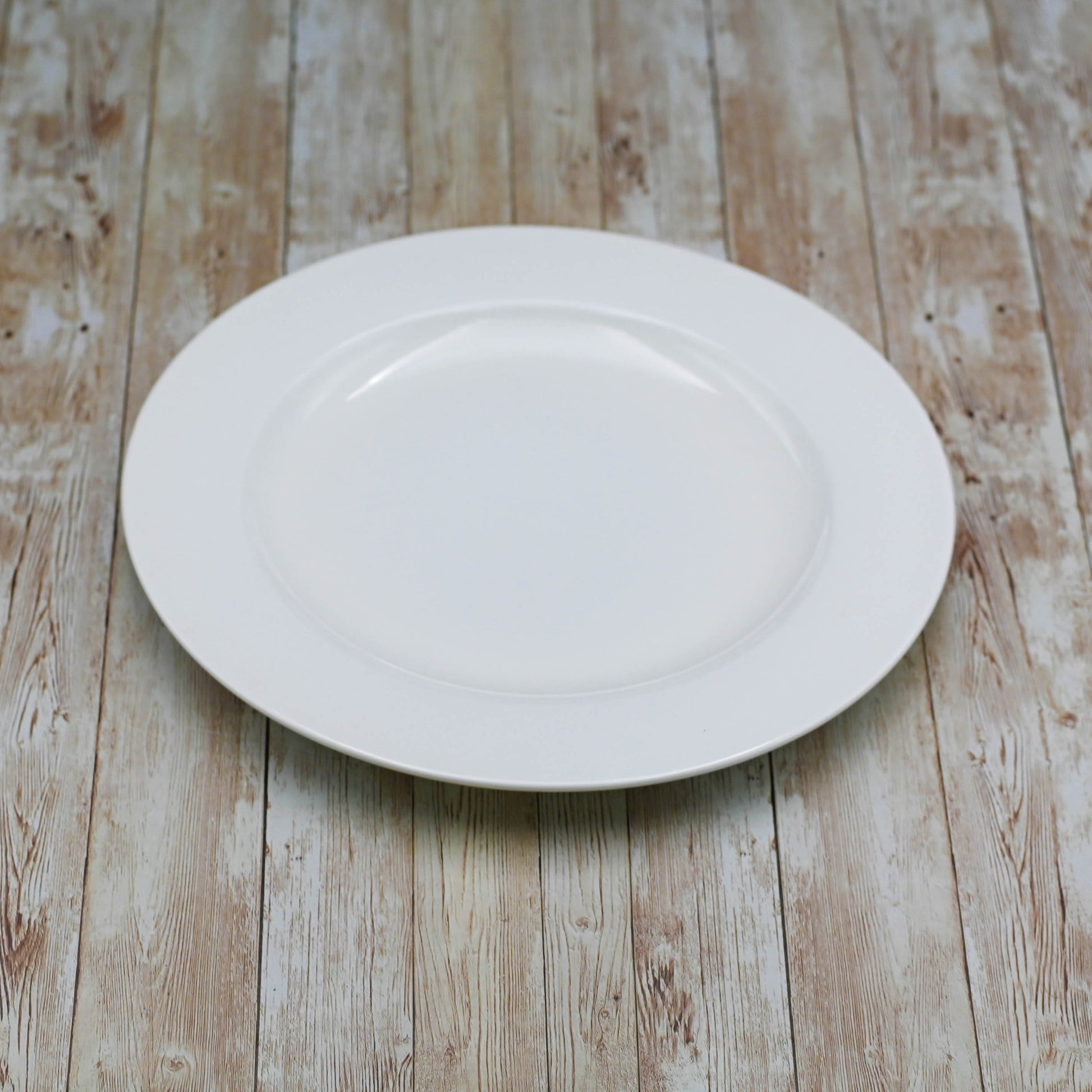 Professional Rolled Rim White Dinner Plate 11" inch | 28 Cm-0