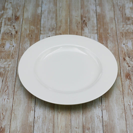 Professional Rolled Rim White Round Plate / Platter 12" inch |-0