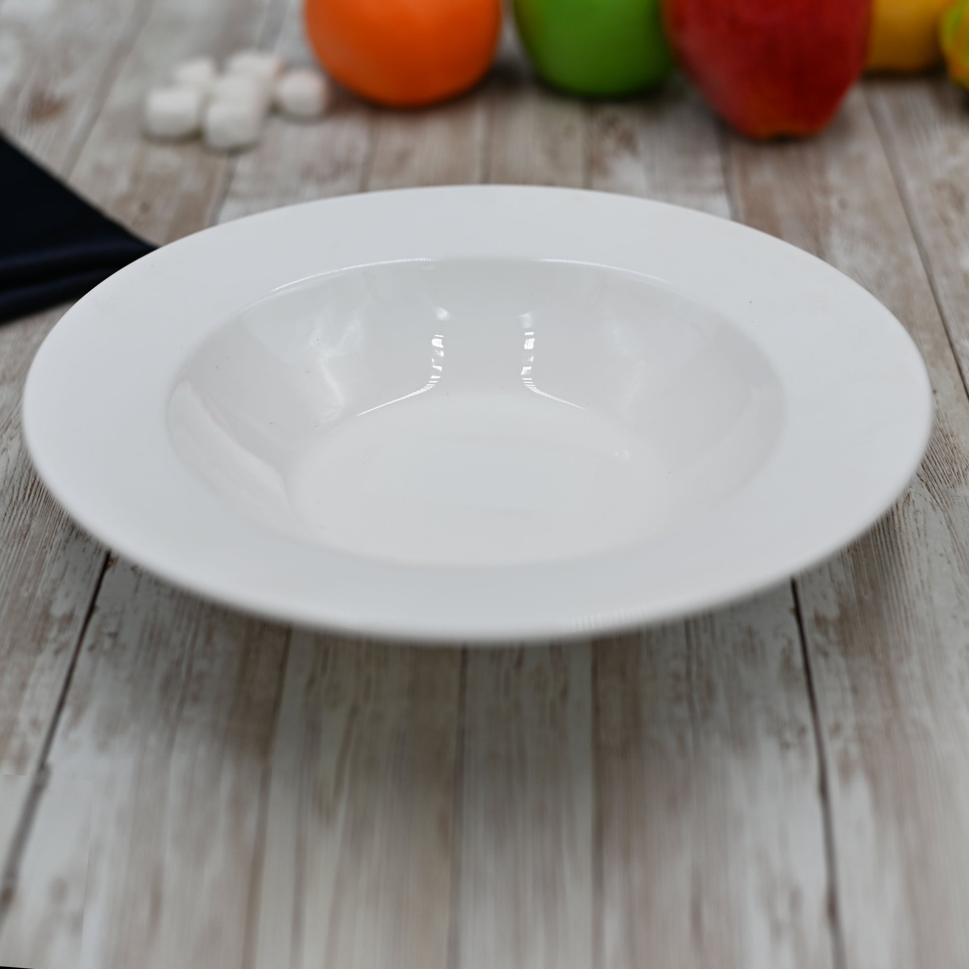 Professional Rolled Rim White Deep Plate 9" inch | 14 Oz-0