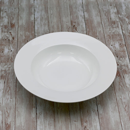 Professional Rolled Rim White Deep Plate 11" inch | 25 Oz-0