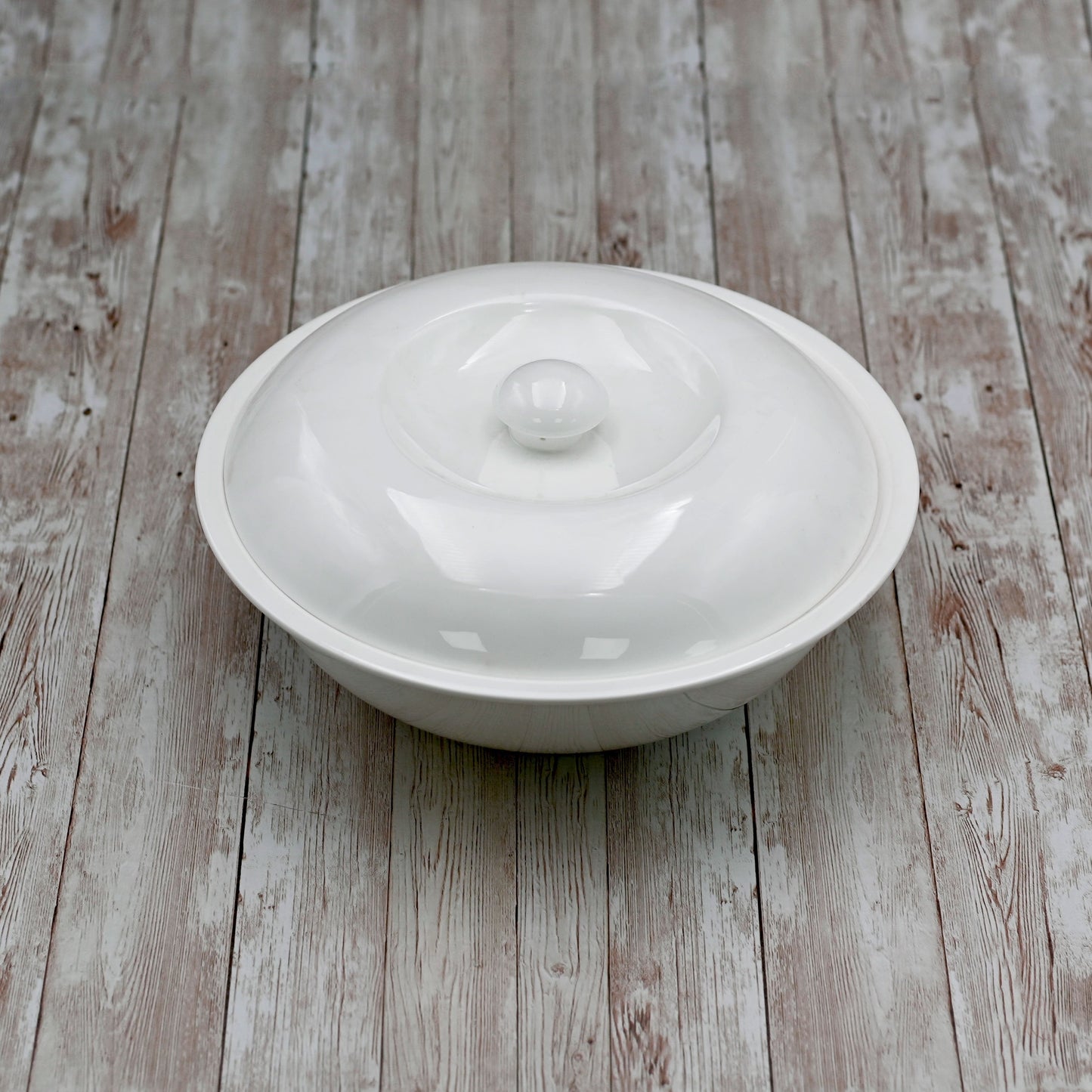 Large White 10" inch | Bowl With Lid 57 Oz |-0