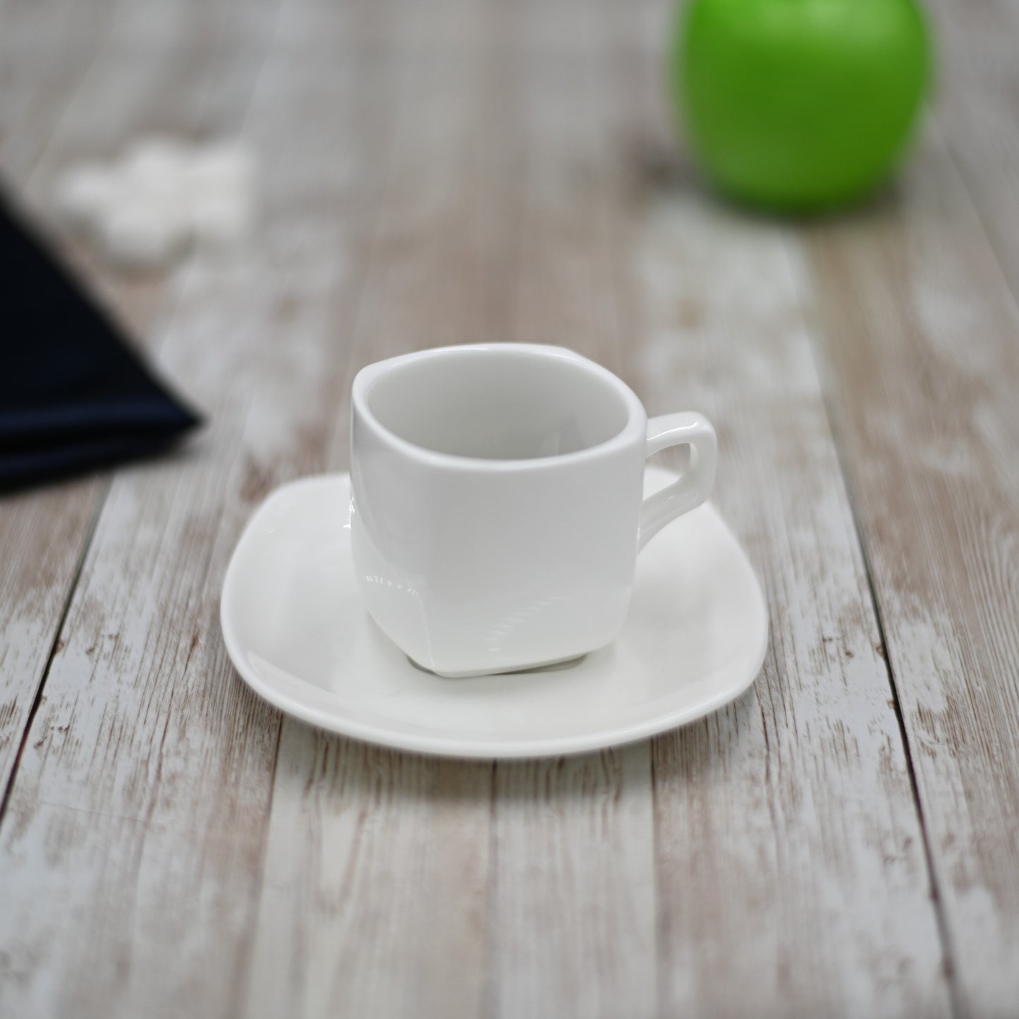 White 3 Oz | 90 Ml Coffee Cup & Saucer-0
