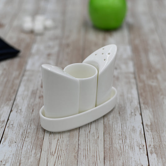White Salt & Pepper Set-0