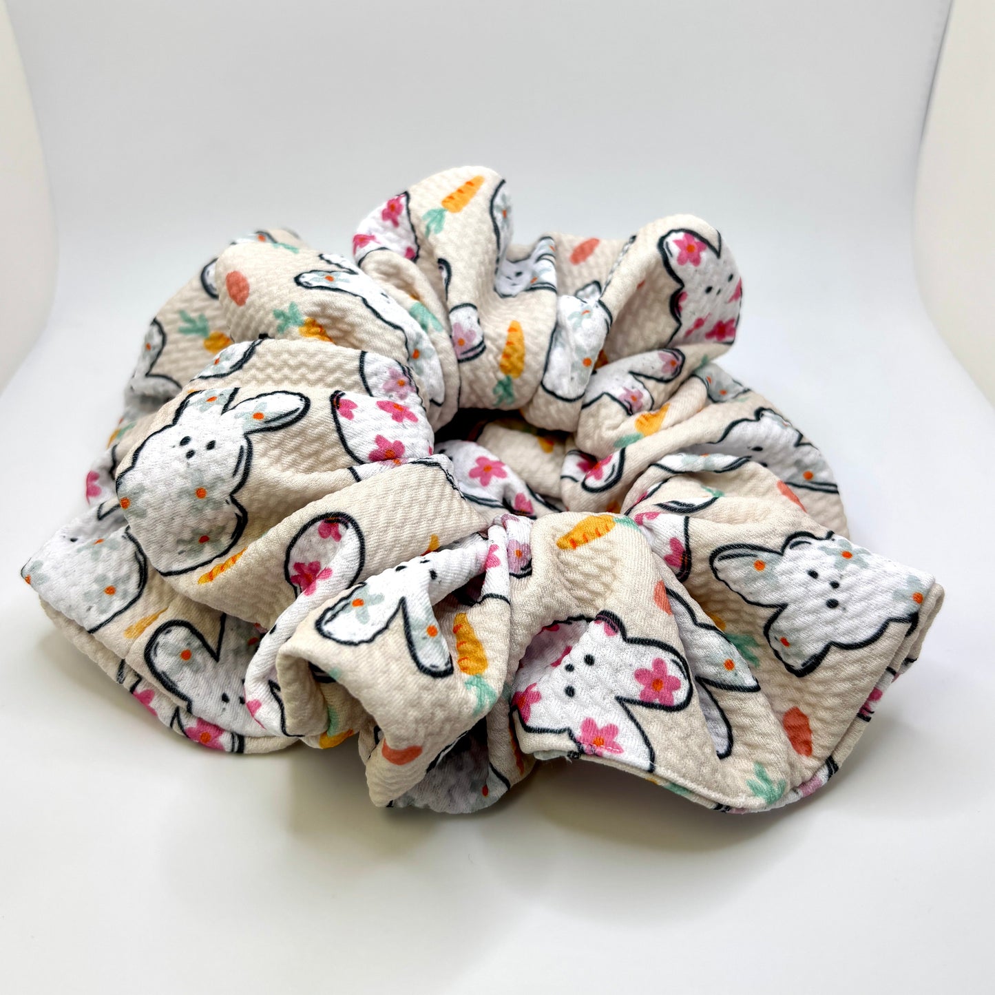 Beige Flower Peep Easter Bullet Scrunchie