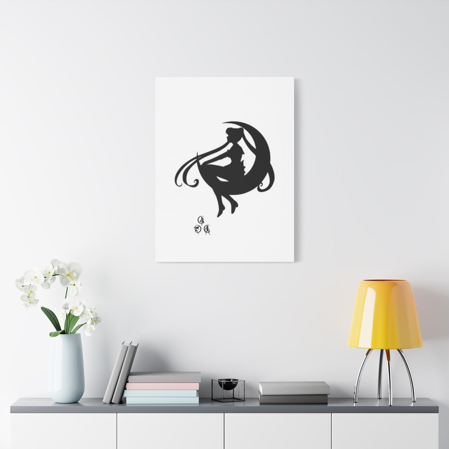 Moonlit Goddess Canvas Art, Modern Wall Decor, Fantasy Home Decor, Boho Aesthetic, Gift for Art Lovers