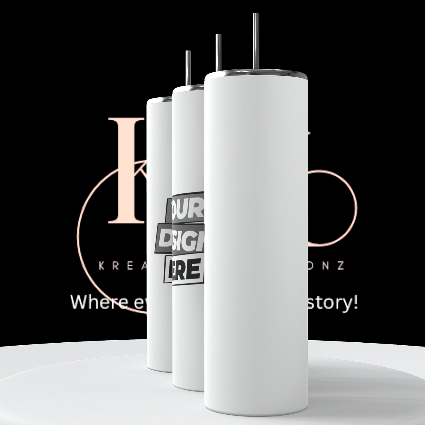 Personalized Wrapped 20oz Skinny Tumbler