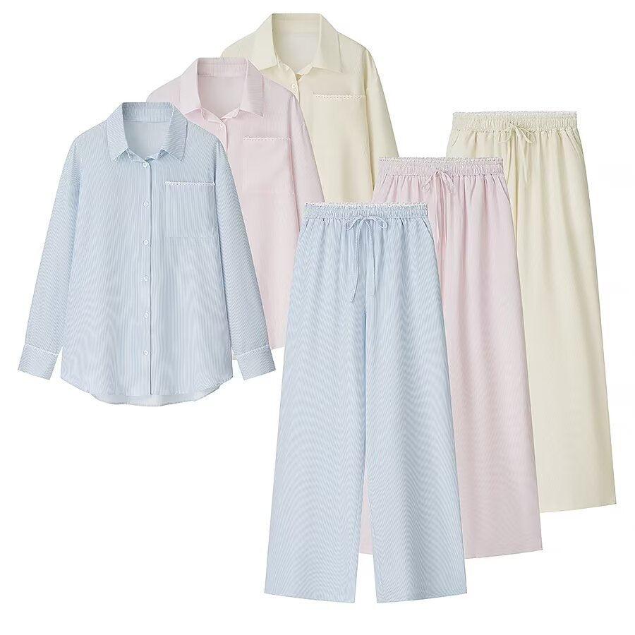 Striped top and pants set