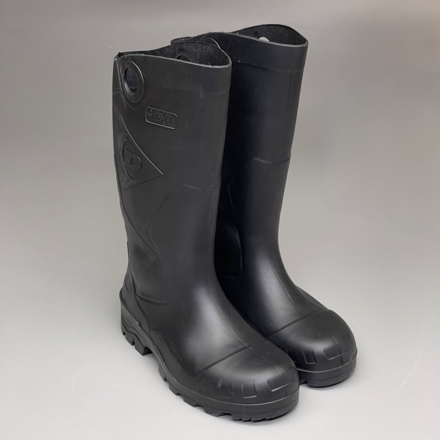 DUNLOP Steel Toe Safety Boots Waterproof Black Sz M 6 W 8 #86776