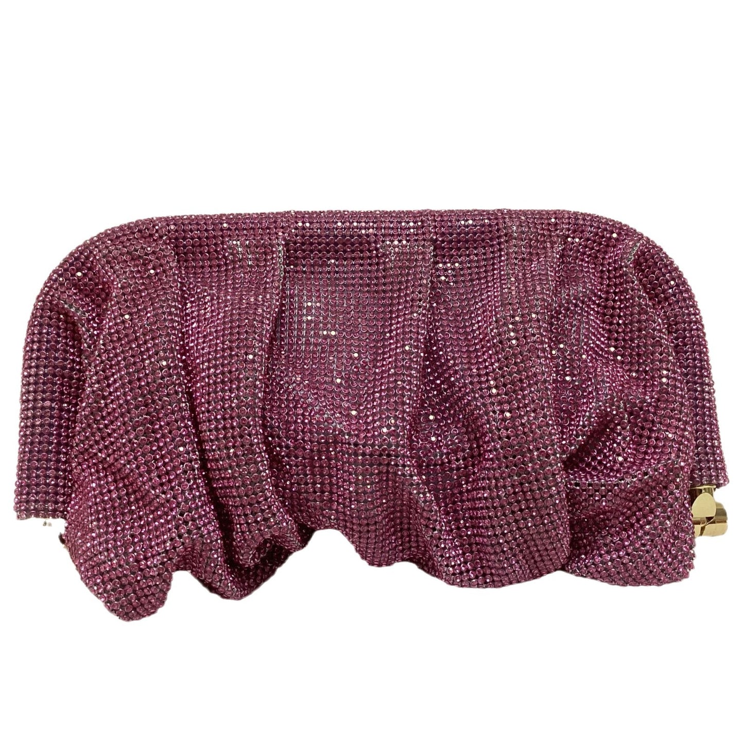 French style sparkling diamond cloud dumpling dinner party water diamond wrinkled chain clip crossbody handbag for women