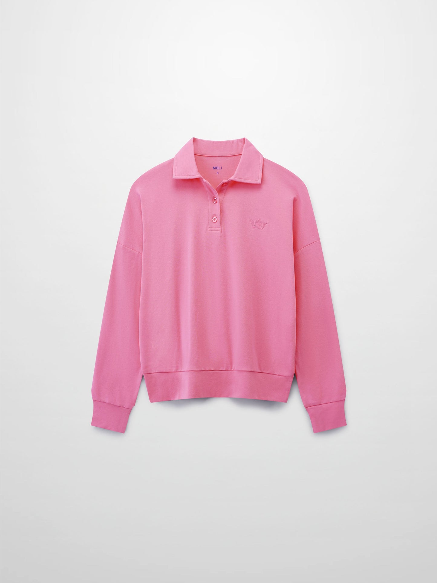 Collared Bomber Tee-Pink