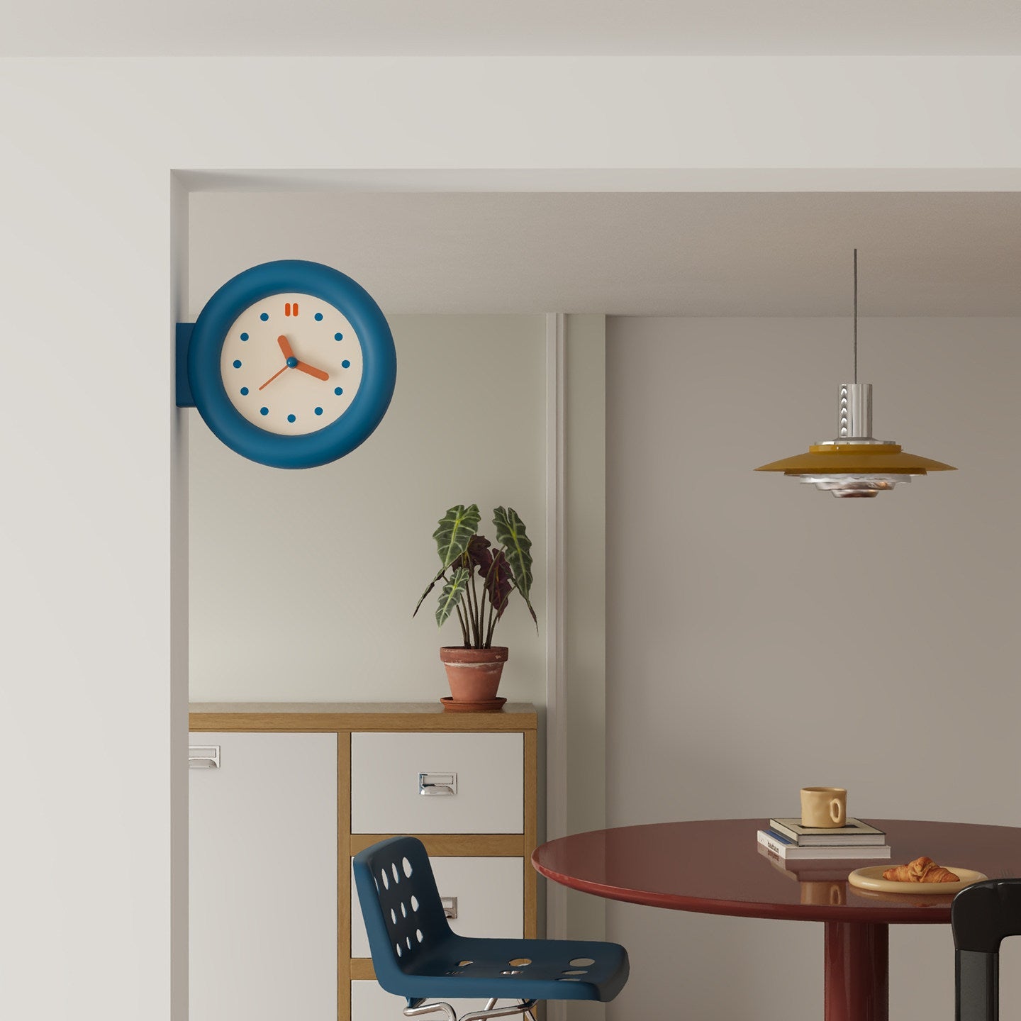 Double-Sided Round Clock-0