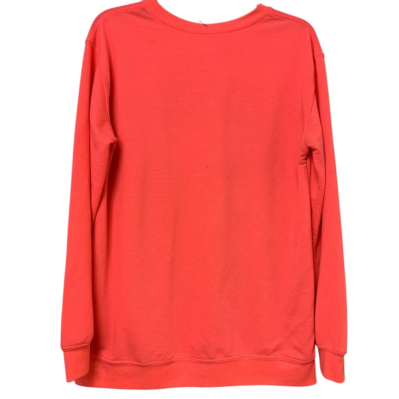 Upcycled Hand Printed Womens Large Save The Planet Earth Long Sleeve Sweatshirt