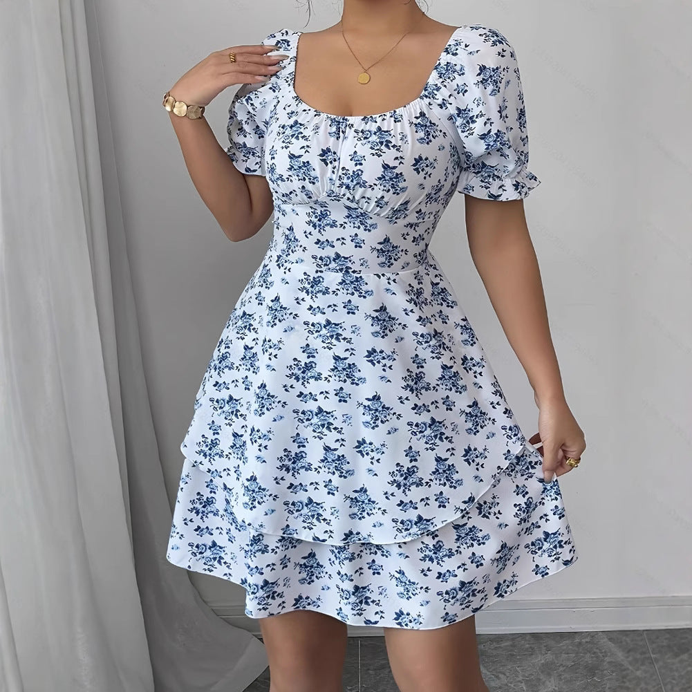 Ditsy Floral Two-Piece Set – Crop Top & Mini Skirt Summer Outfit