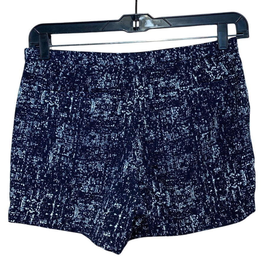 Kenar Size 8 Navy Blue White Polyester Blend Short Shorts w Side & Back Pockets