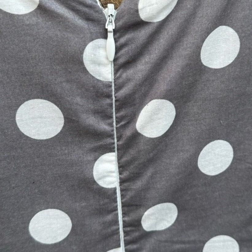 Dress Barn Women Size 14 Polka Dot Lined V Neck Thin Strap A Line Dress