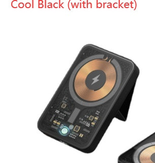 Cool black Transparent Wireless Magnetic Rechargeable Battery