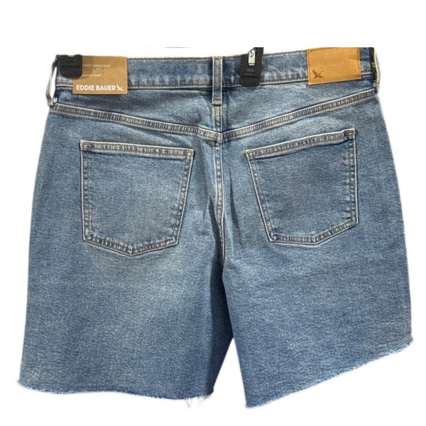 New Eddie Bauer Womens Size 14 Authentic Voyager High Rise Cutoff Denim Shorts