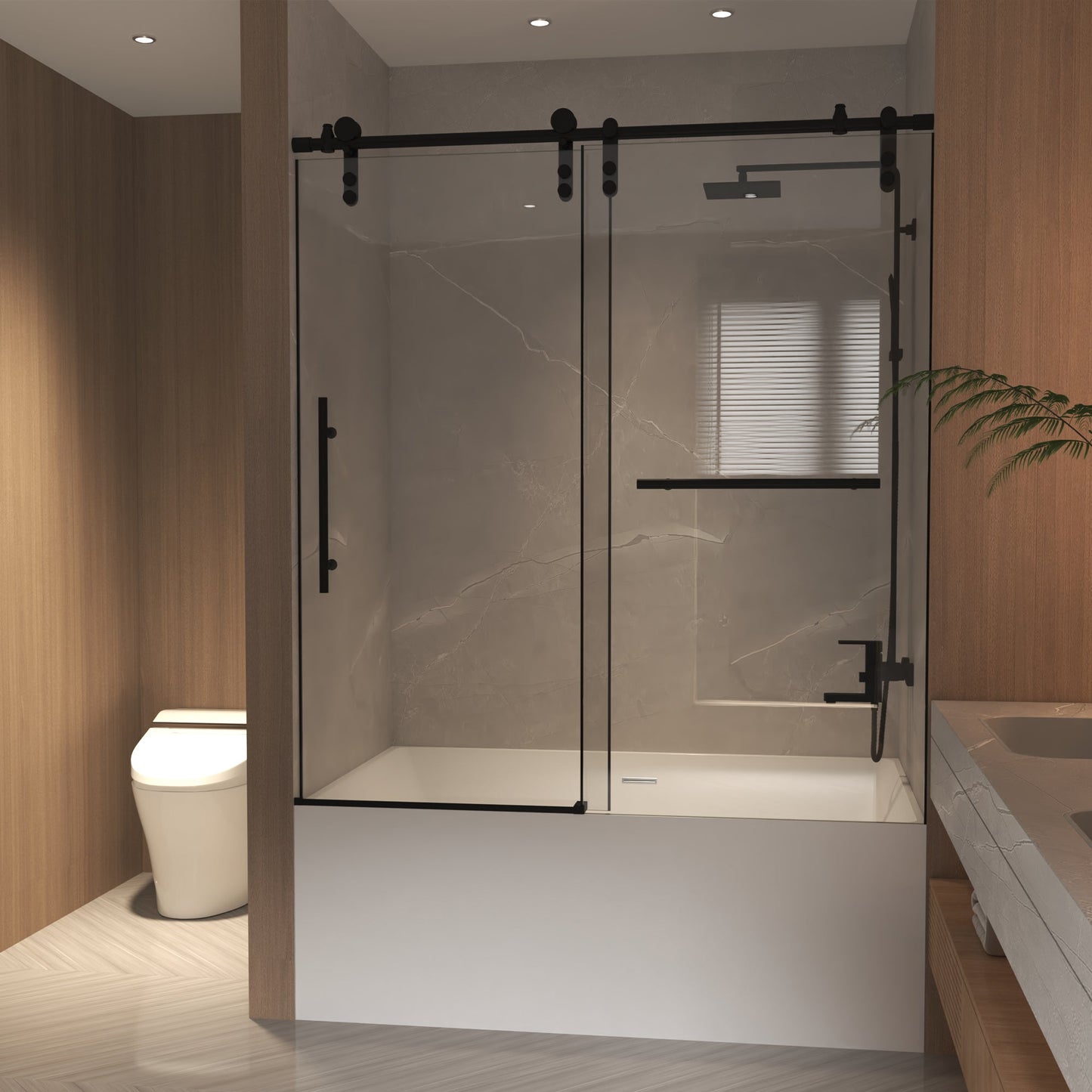 Frameless Sliding Bathtub Door