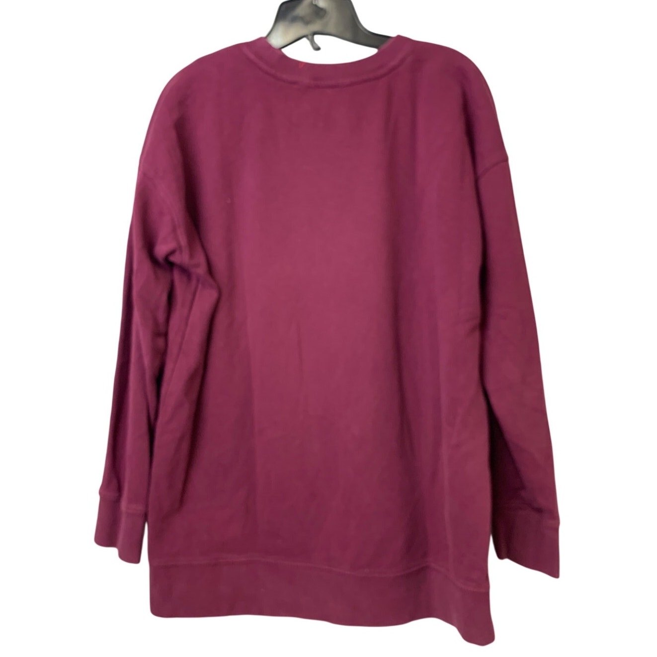 Upcycled Hand Printed Mens Medium Equality Rainbow Pride Magenta Sweatshirt