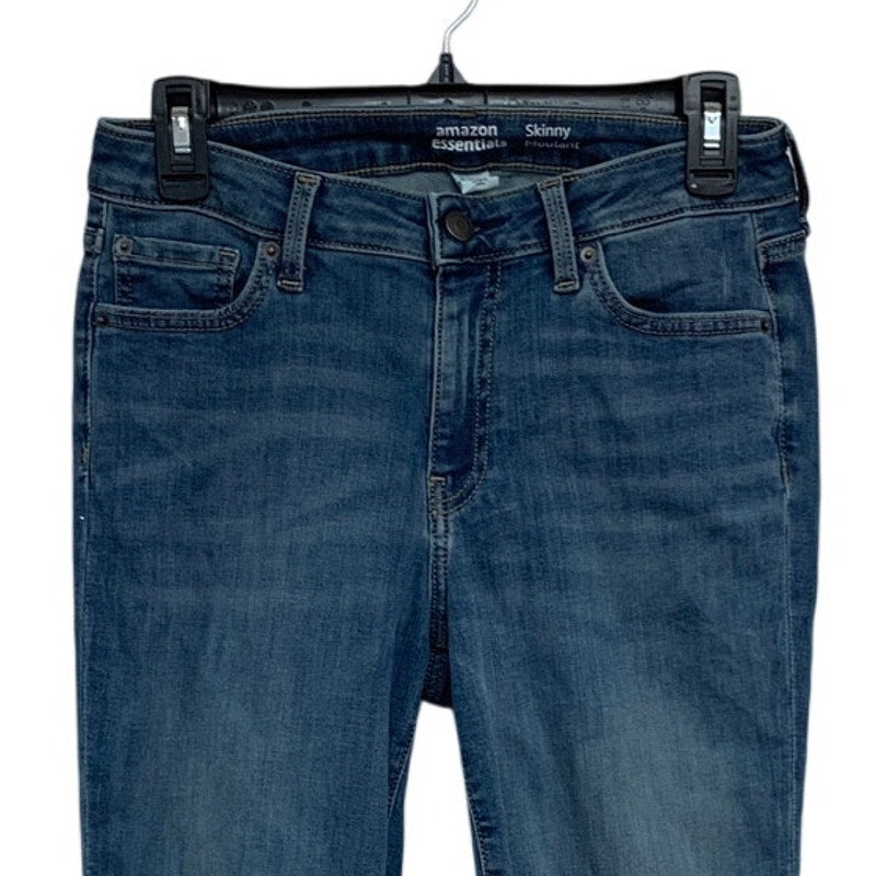 Amazon Essentials Womens Size 8 Long Mid Rise Stretchy Skinny Denim Blue Jeans