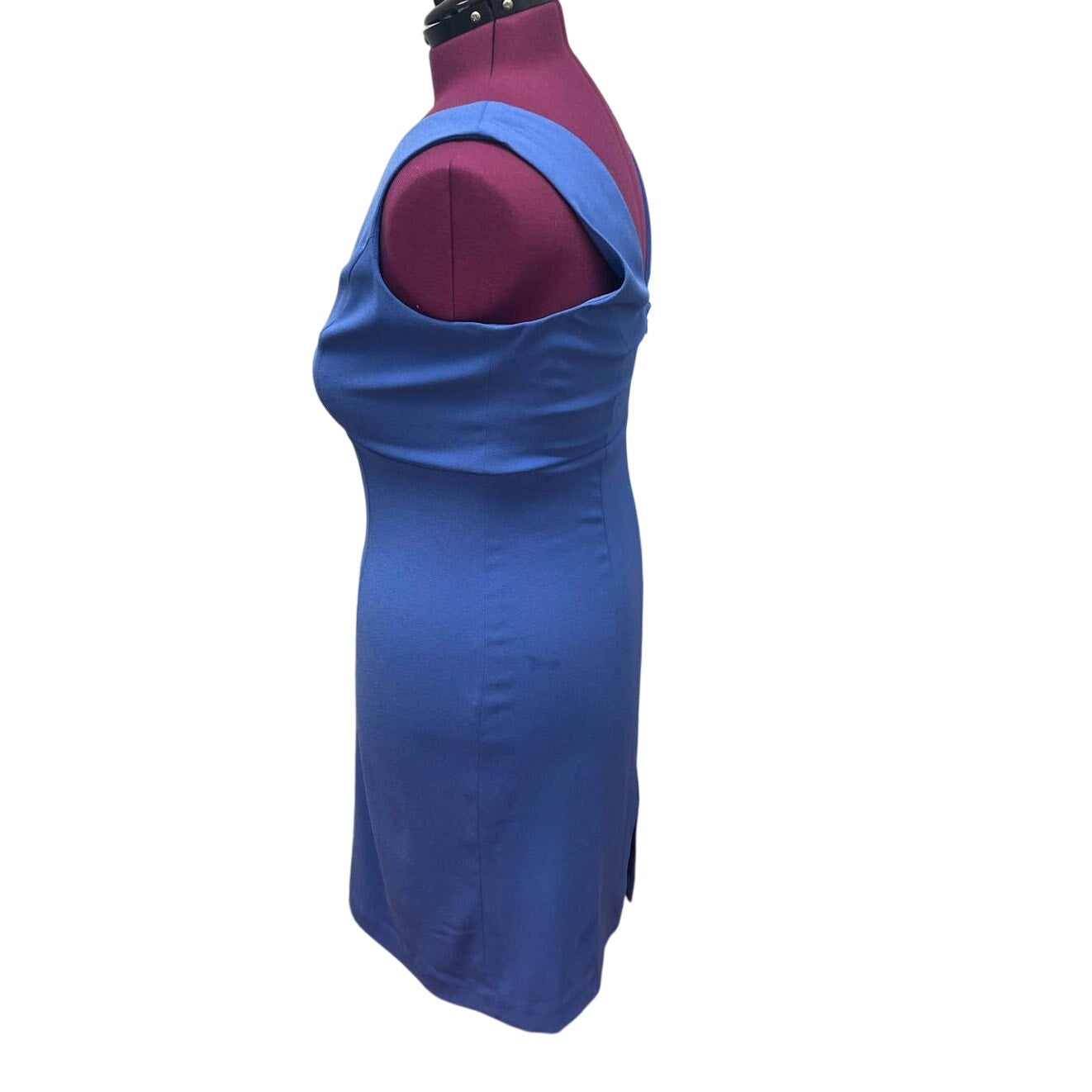 Amanda Smith Plus Size 16 Sleeveless Deep V-Neck Body Con Stretchy Midi Dress