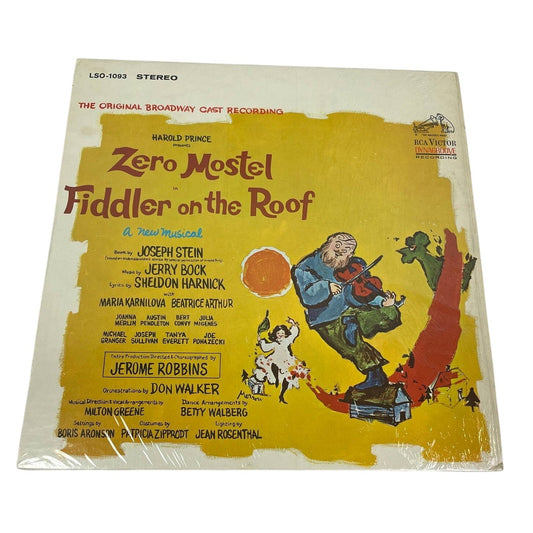 Vintage 1964 Zero Mostel in Fiddler On the Roof Musical Soundtrack Vinyl Record