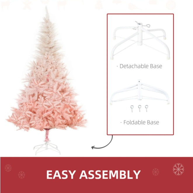 Pink PVC Artificial Christmas Tree