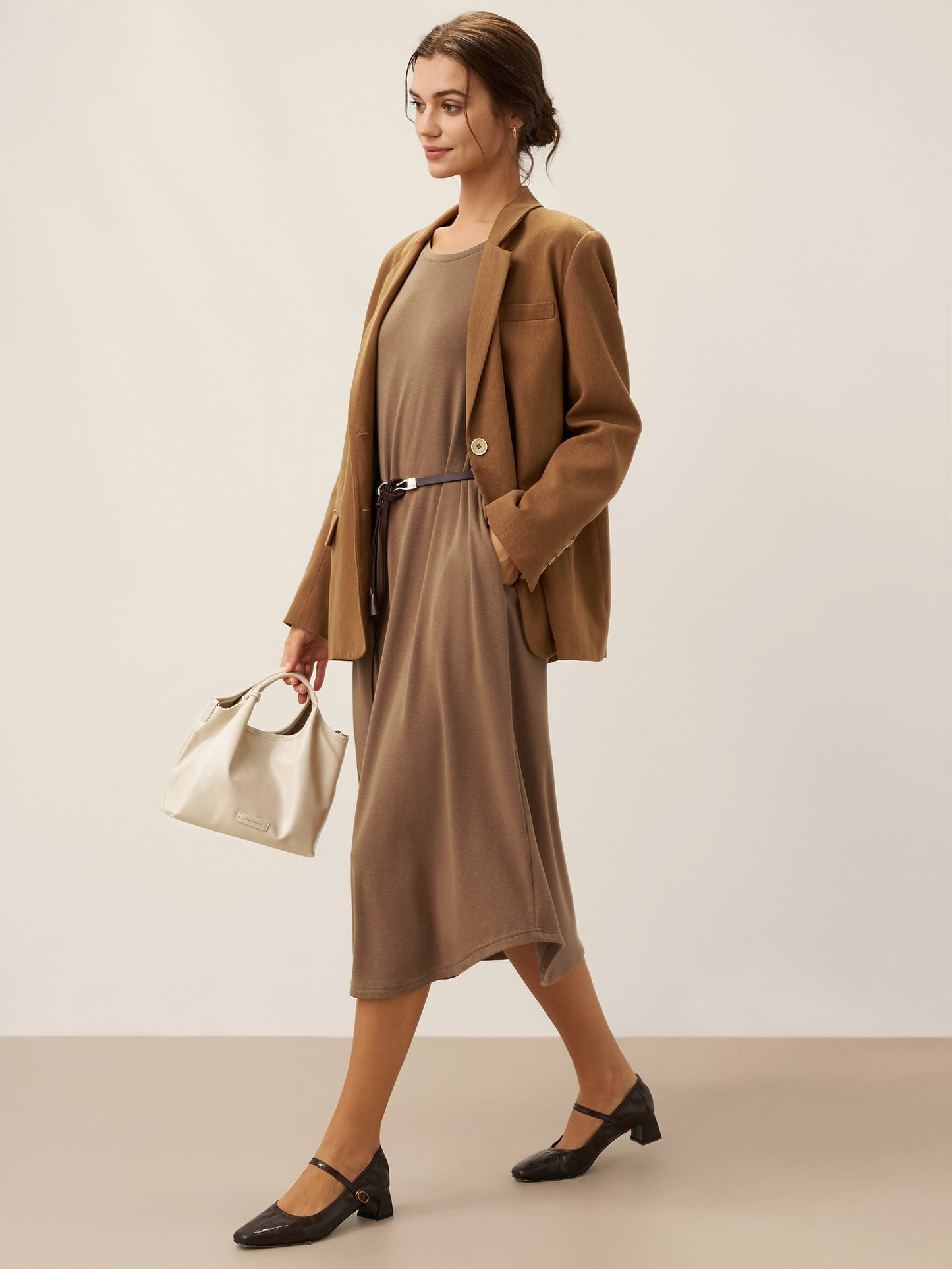 Recycled Leather Belt Versatile Styling For Dress And Blazer VIVETTE