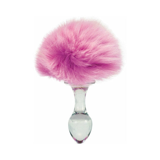 Crystal Delights Magnetic Bunny Tail Plug Pink-0
