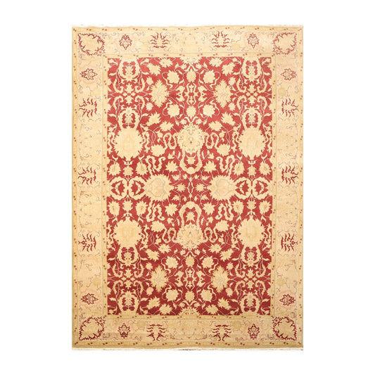 5'11" x 8’10" Hand Knotted Traditional Oushak Wool Oriental Area Rug Maroon-0