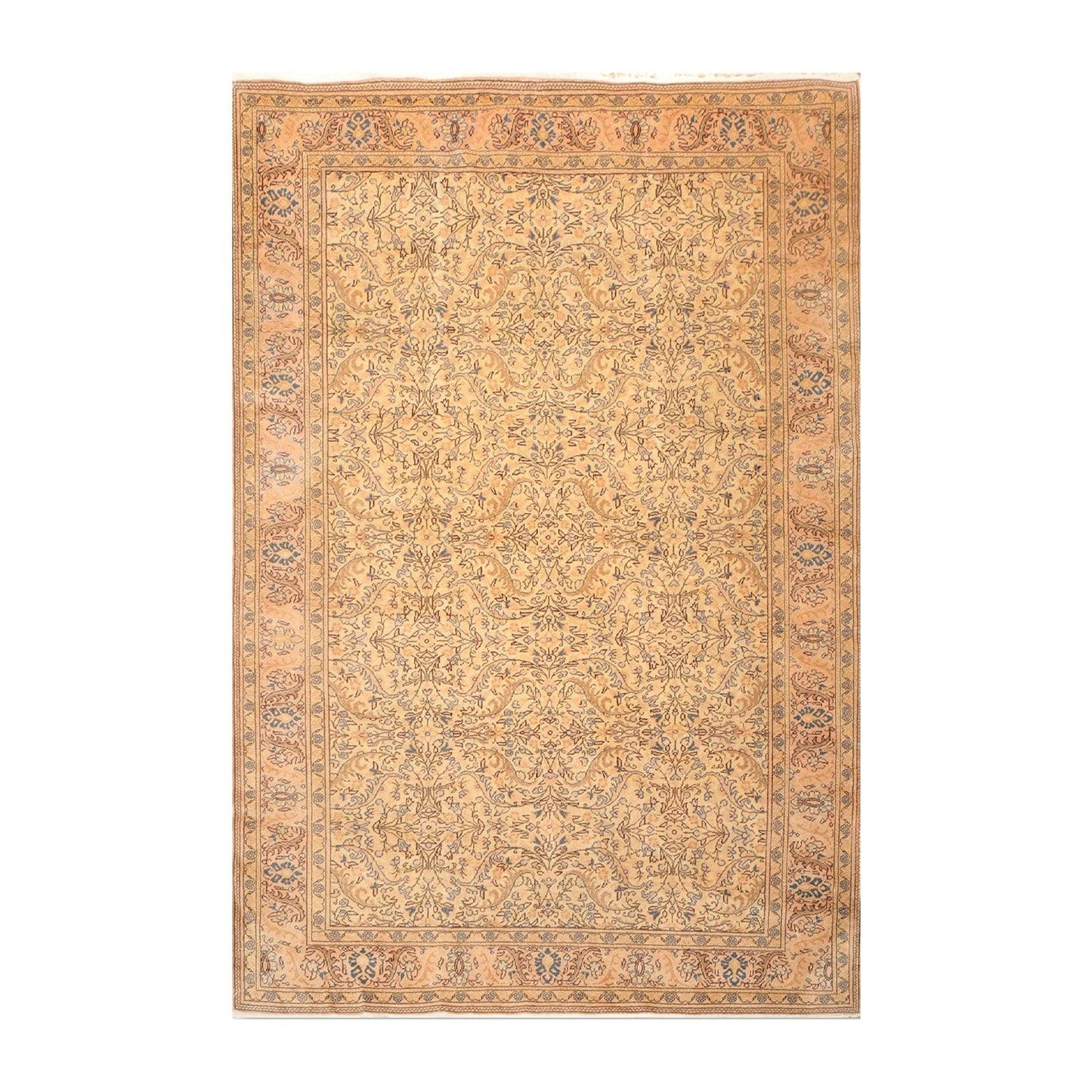 6'8" x 9'8" Hand Knotted Authentic Oushak 100% Wool Oriental Area Rug Beige-0