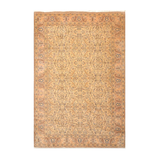 6'8" x 9'8" Hand Knotted Authentic Oushak 100% Wool Oriental Area Rug Beige-0
