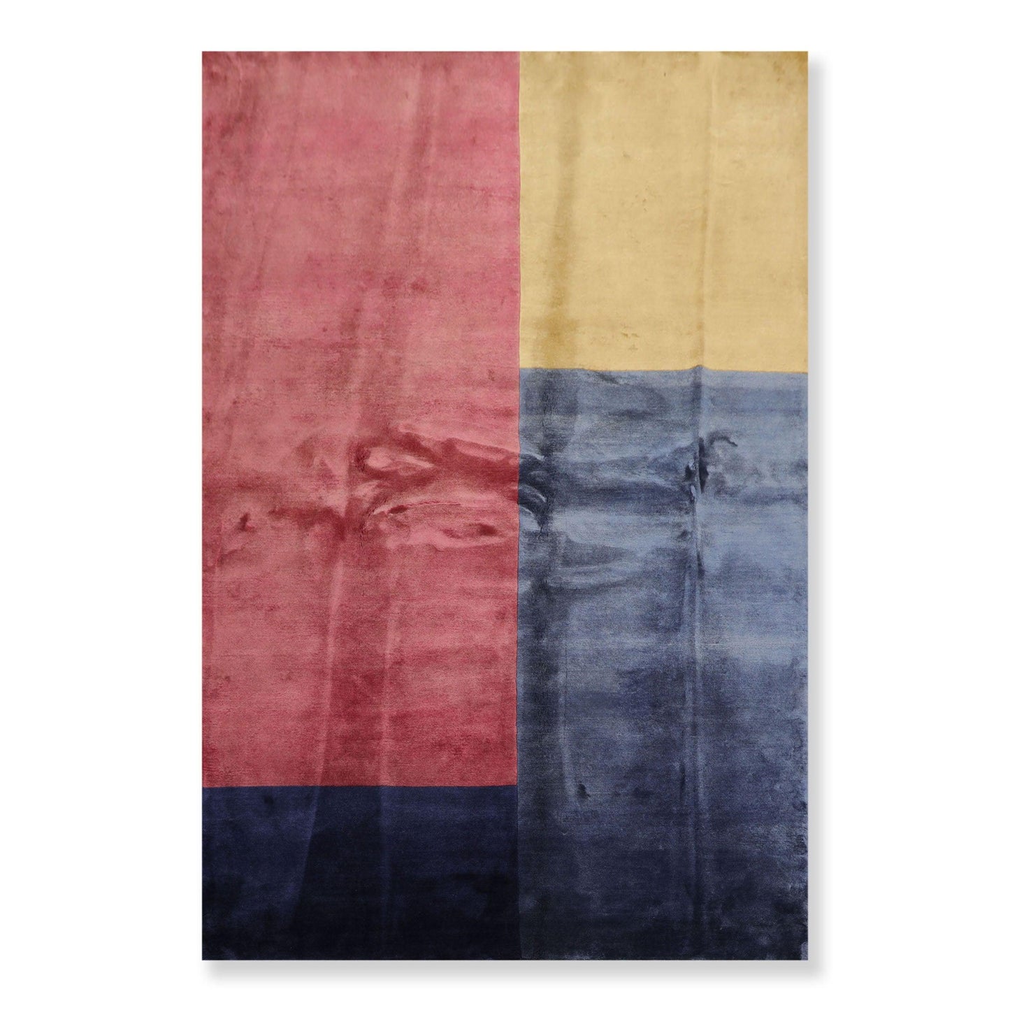 6'2" x 8'7" Hand Knotted Wool Tibetan Oriental Area Rug Contemporary Rose-0