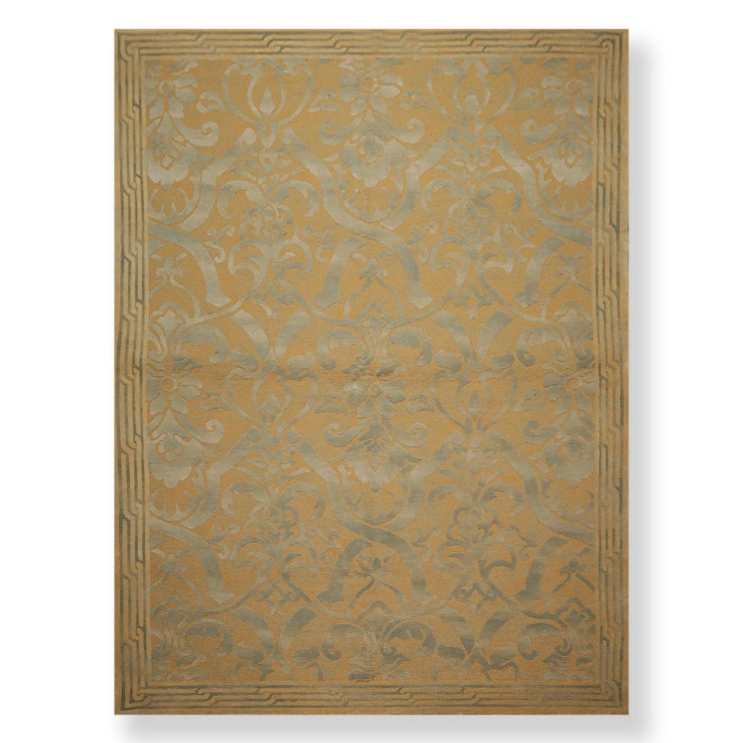 9x12 Tan Asmara French Aubusson Savonnerie Hand Knotted Wool Area Rug plush pile-1