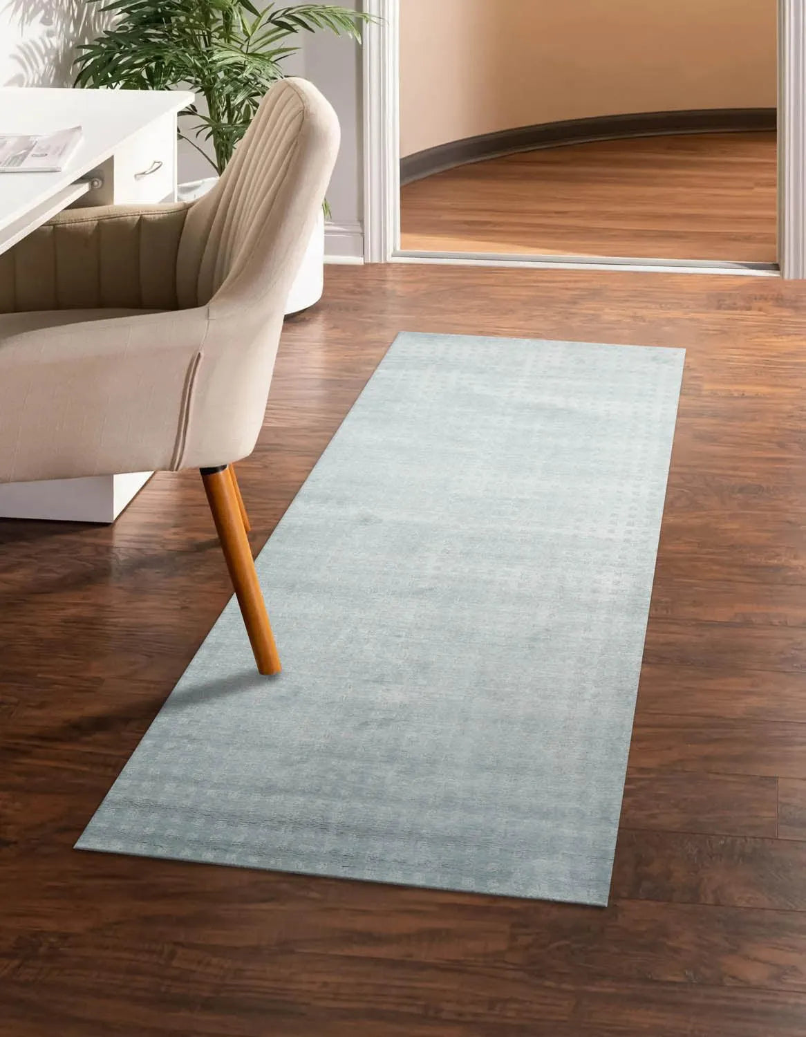 Multi Size Light Blue Hand Tufted Handmade 100% Wool Modern & Contemporary Oriental Area Rug-1
