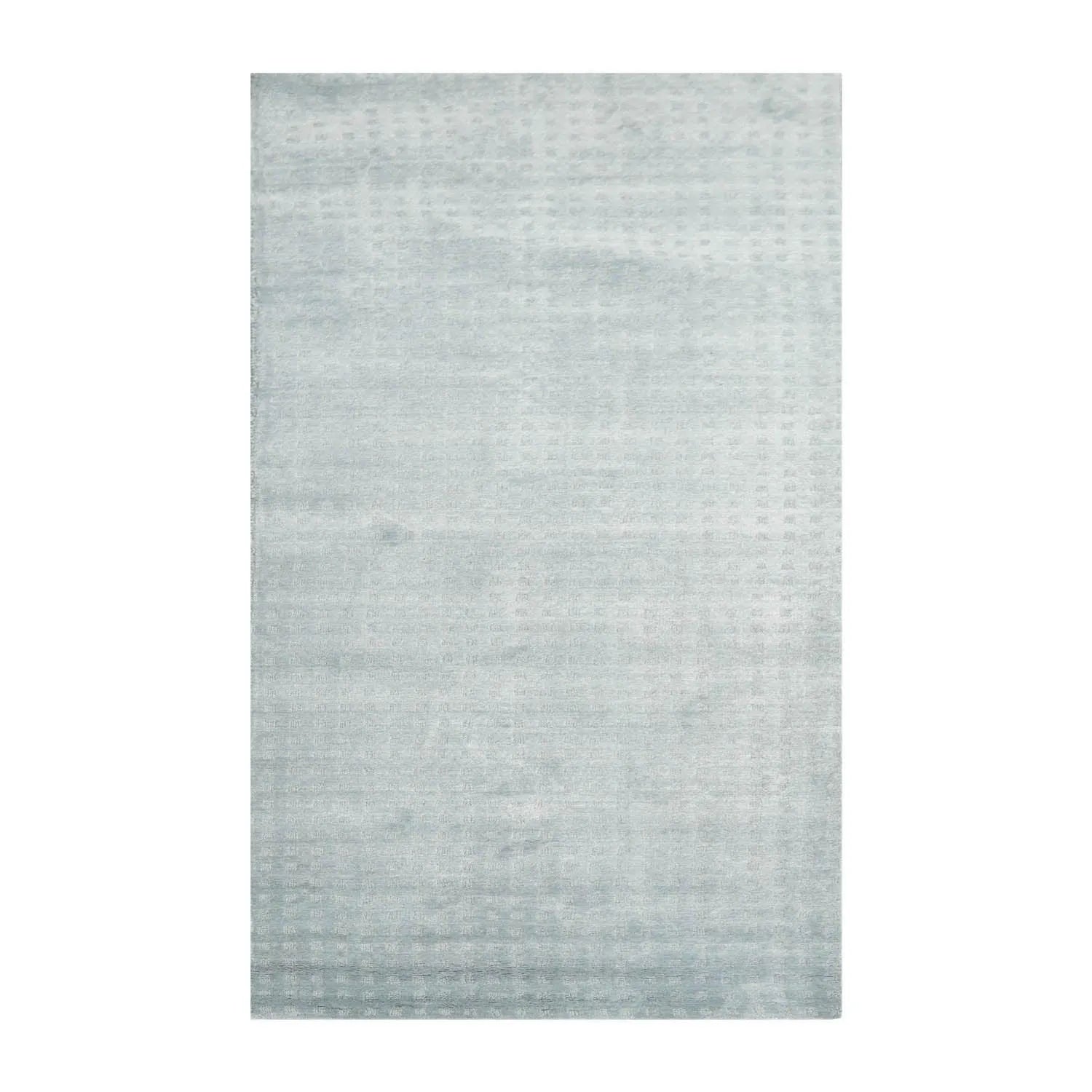 Multi Size Light Blue Hand Tufted Handmade 100% Wool Modern & Contemporary Oriental Area Rug-2