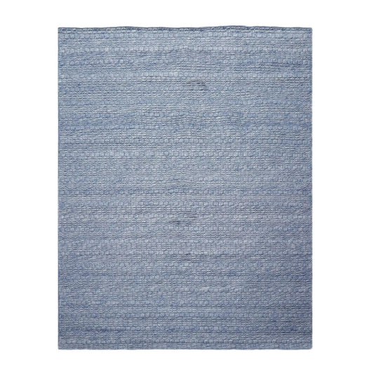 Multi Size Blue Hand Woven 100% Wool Flatweave Modern & Contemporary Oriental Area Rug-0
