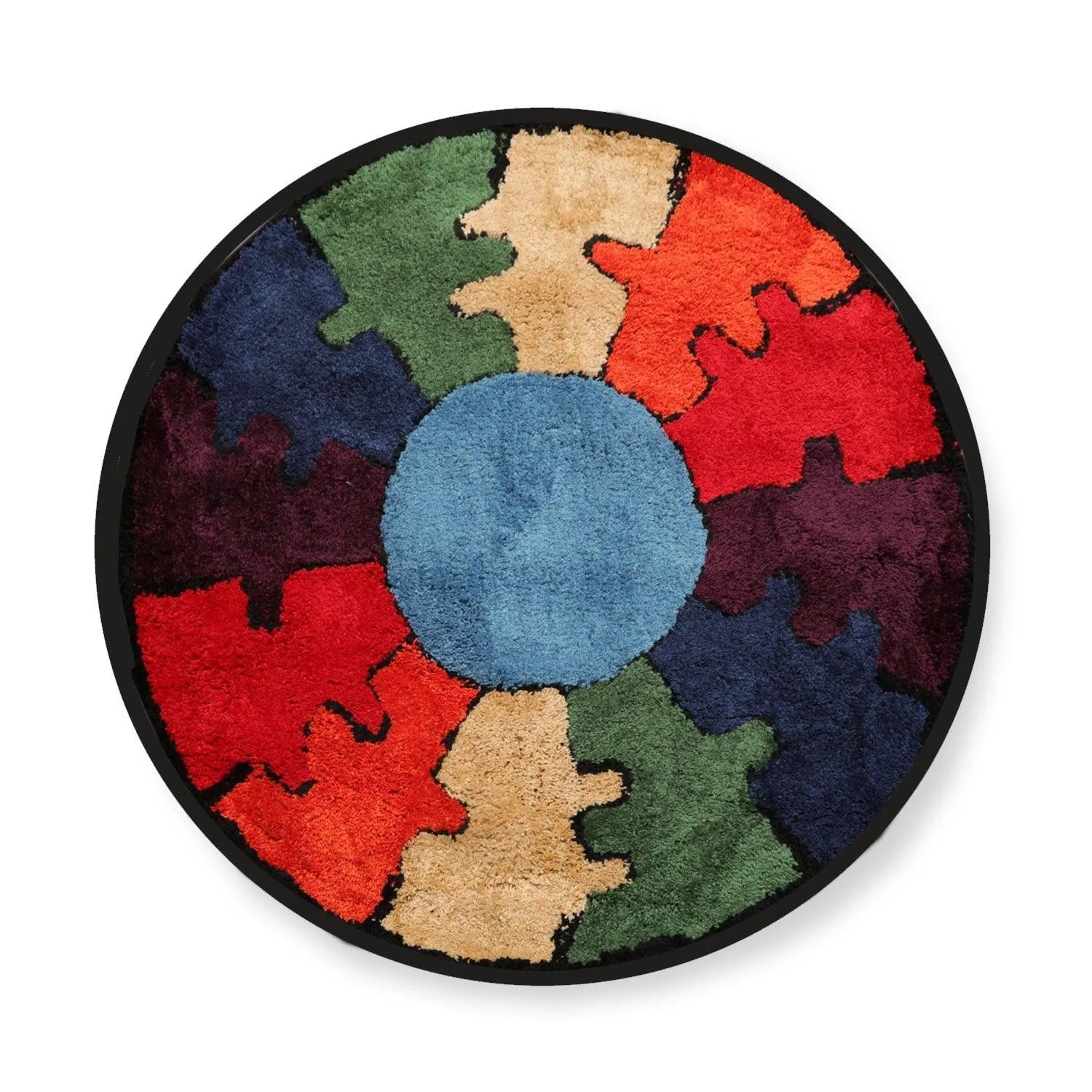 4' x4' Round Oriental Area Persian Rug-0