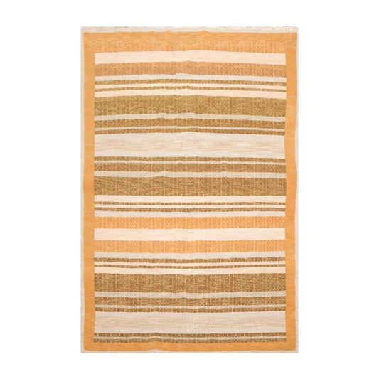 6' x 9' Hand Knotted 100% Wool high Low Pile Modern Area Rug-0