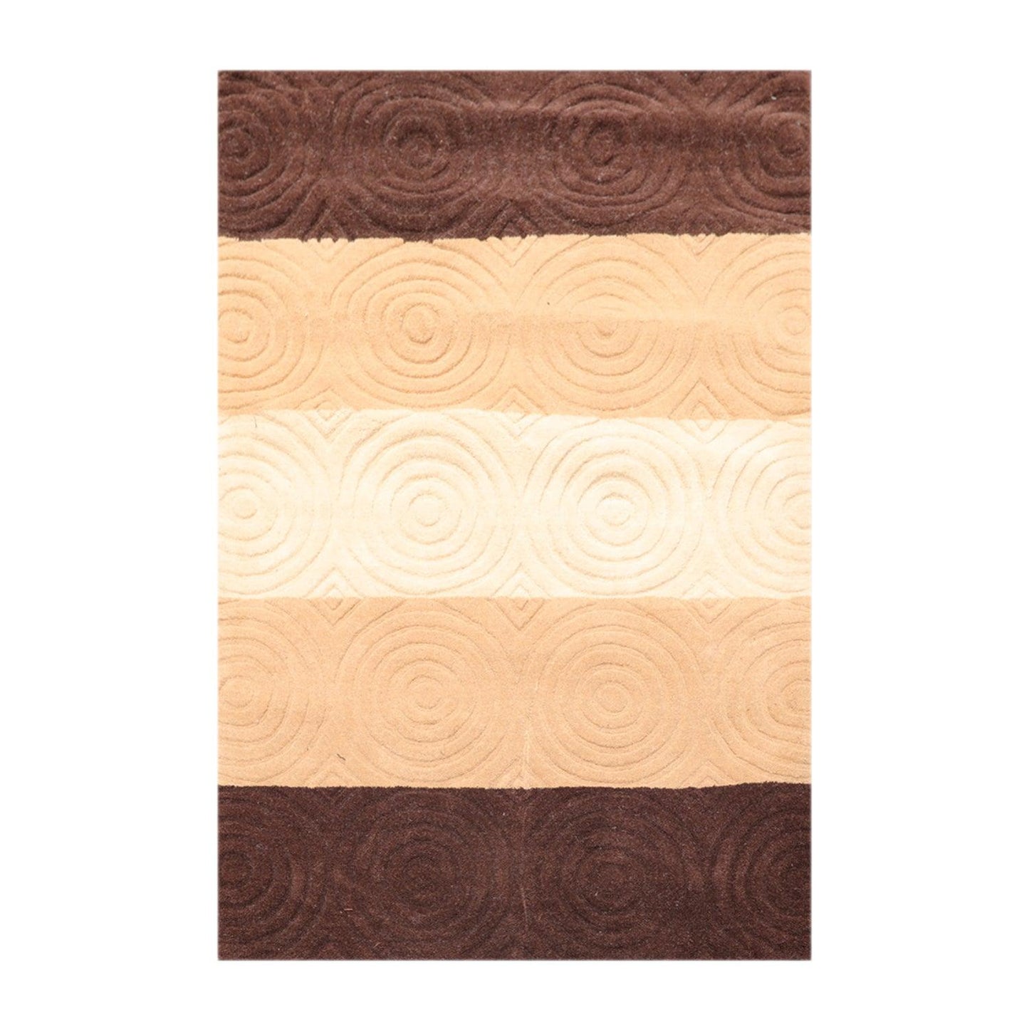 3'6" x 5'6" Handmade 100% Wool Modern Oriental Area rug Beige Brown-0