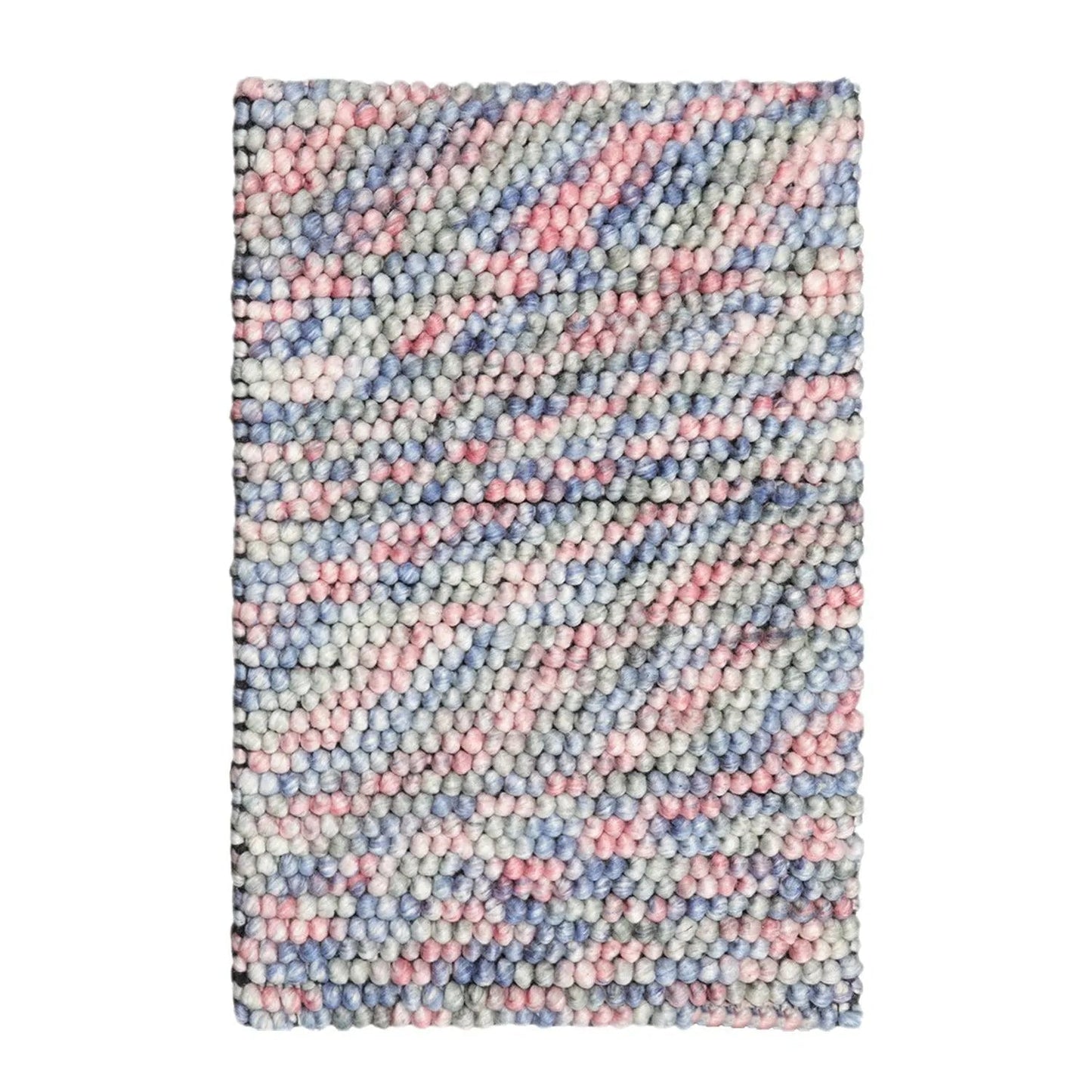 Multi Size Pink, Purple Handmade Polyester Braided Mat Oriental Area Rug-1