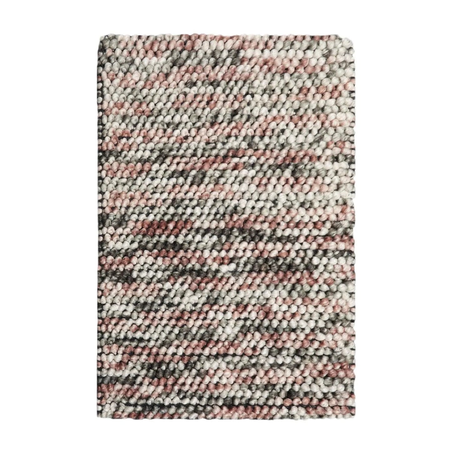 Multi Size Brown, Beige Handmade Polyester Braide Mat Oriental Area Rug-1