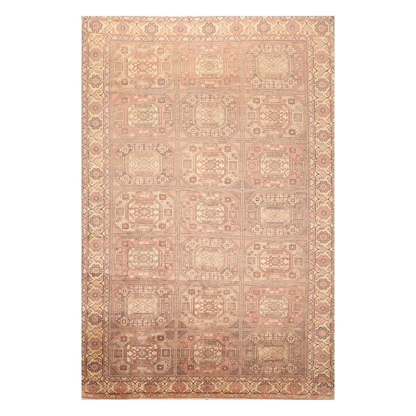 6'6" x 9'11" Hand Knotted Wool Kayseri Vegetable dyes Oriental Area Rug Rose-0